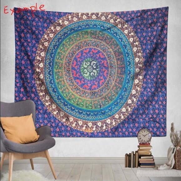 NWT Boho Indian Mandalla Wall Tapestry Bohemian Wall Hanging Wall Decor - Picture 5 of 16